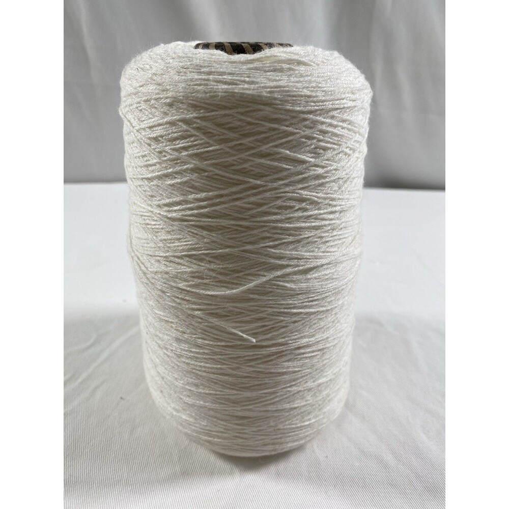 Soft Cone Yarn Spool Yarn 100% Cotton White 310g Net Weight #698